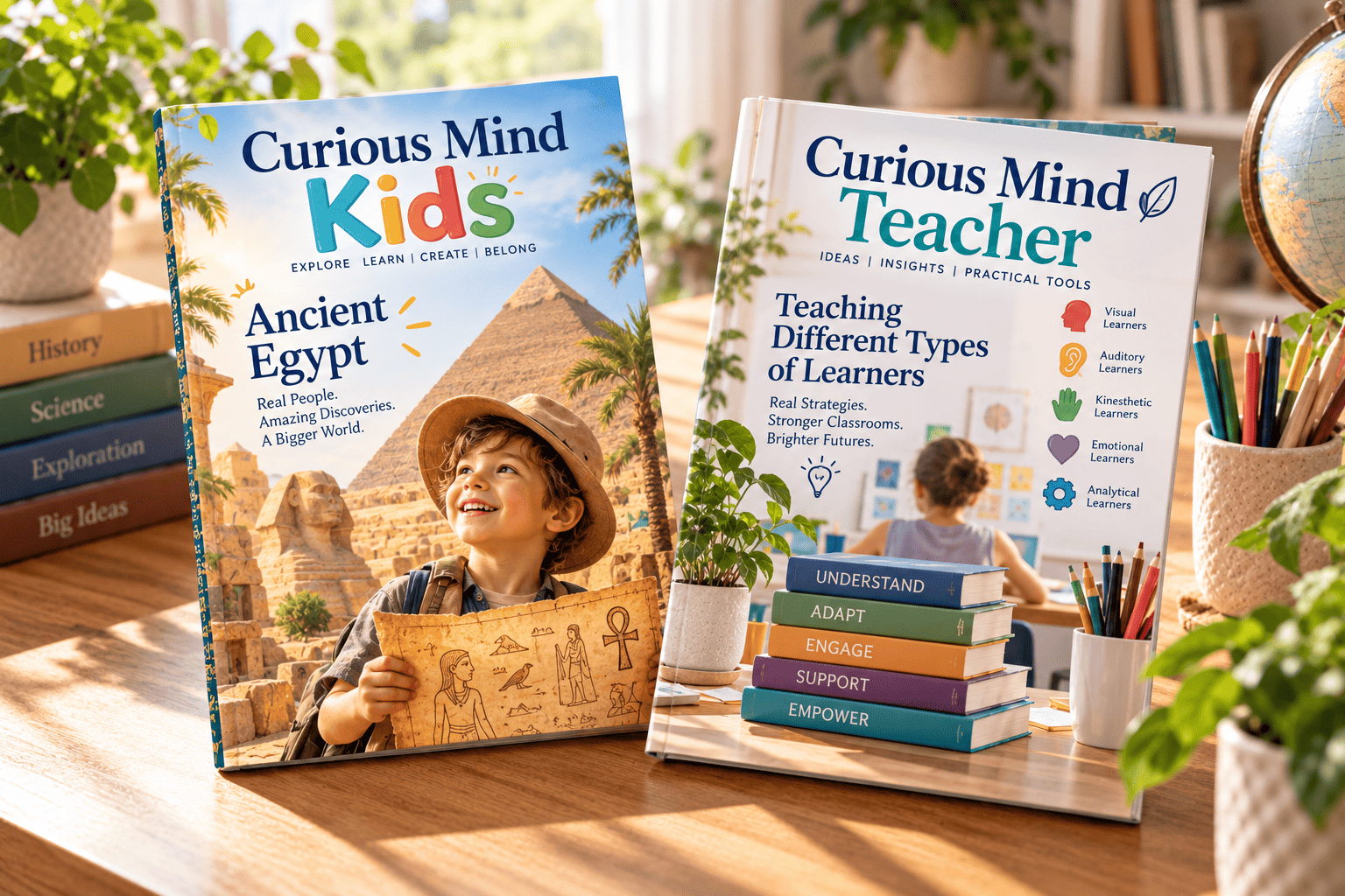 Curious Mind Kids and Curious Mind Teacher magazines