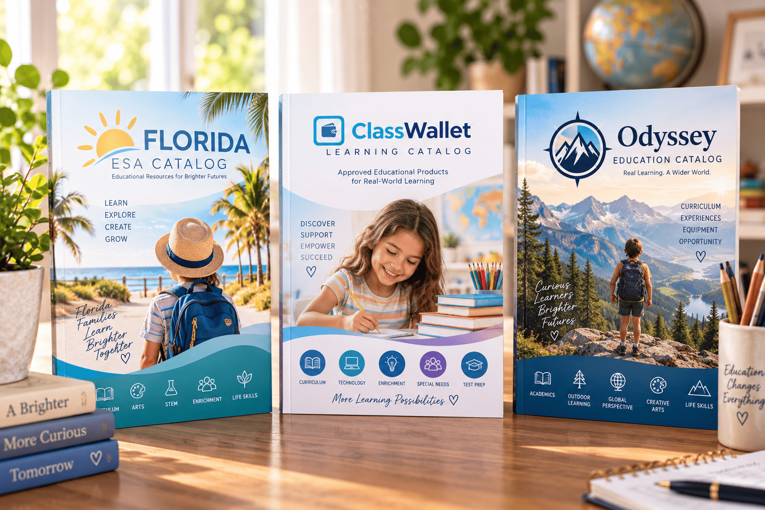 Florida, ClassWallet, and Odyssey educational catalogs