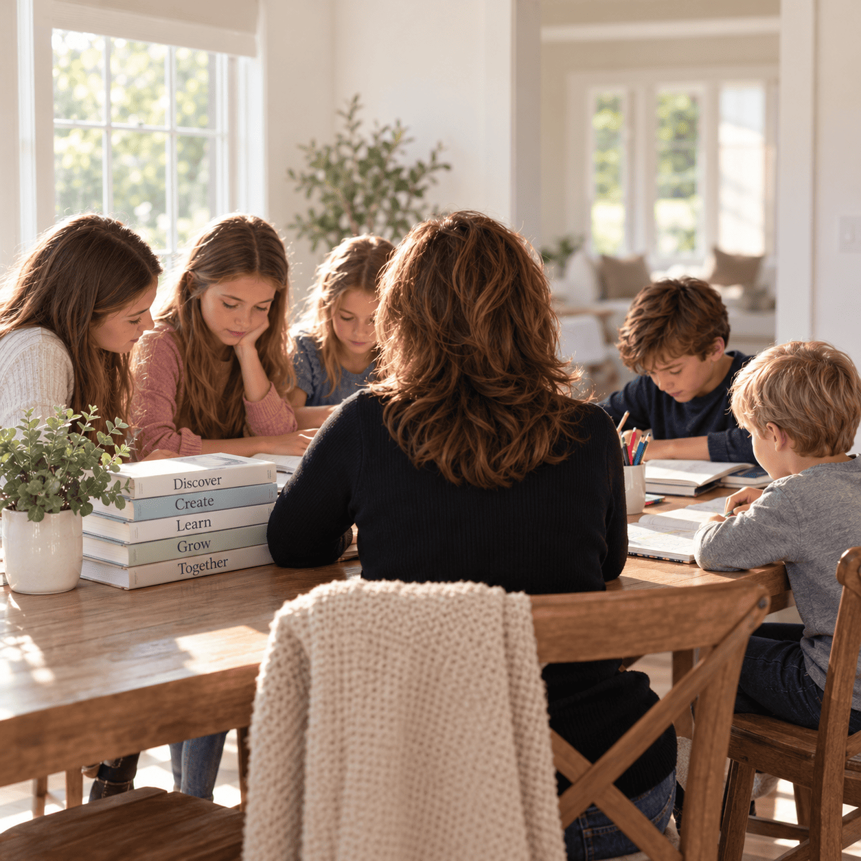 Homeschooling five chapter illustration